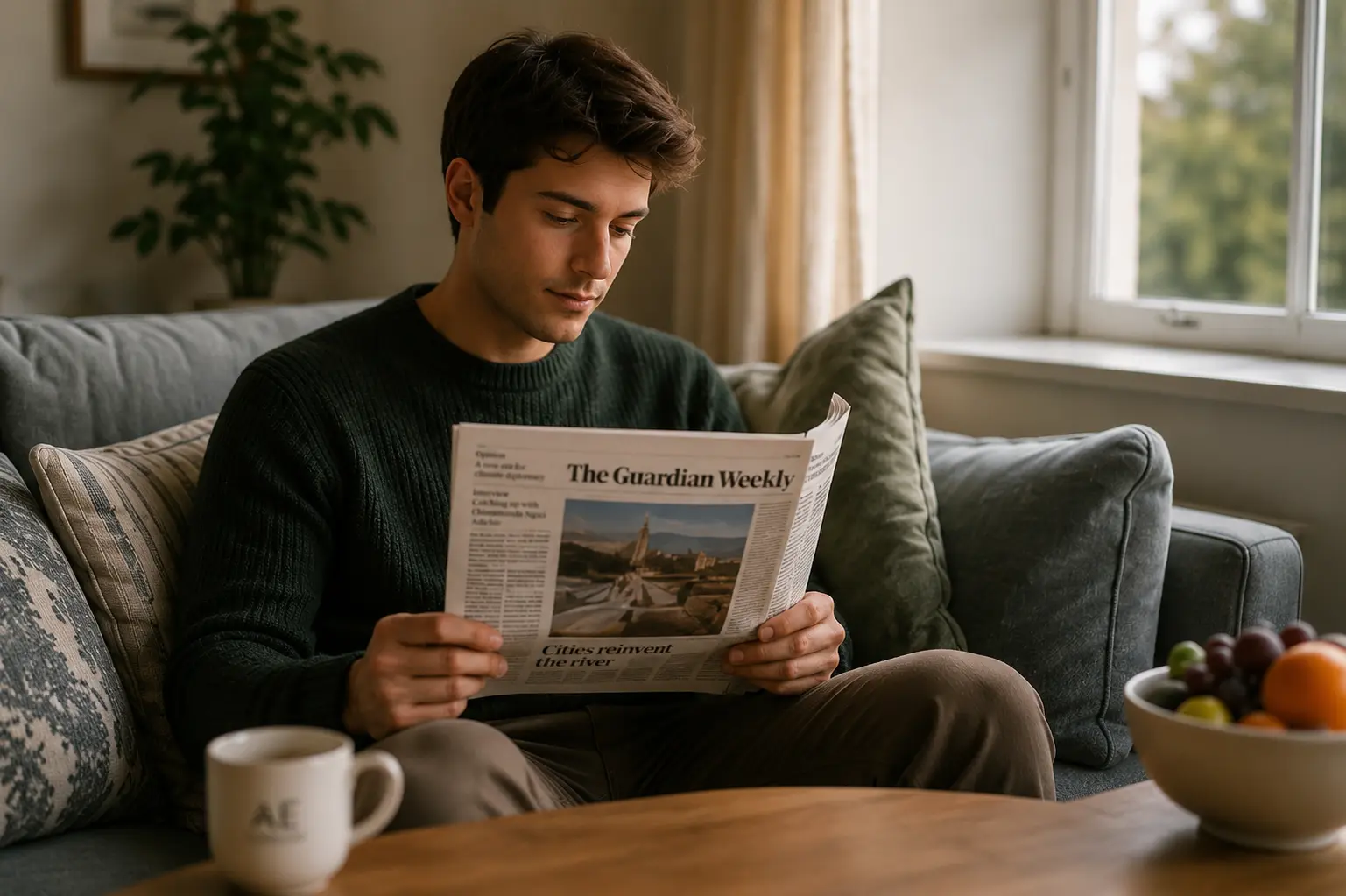 A learner reading